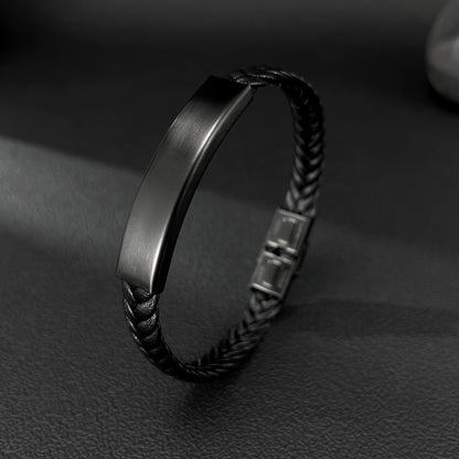 Rockyu ブレスレット メンズ バングル ステンレス レザーブレスレット ブラック 各種類ブレスレット チェーン アレルギー対応ブレスレット かっこいい ファッション アクセサリー