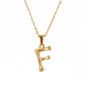 Rockyu ネックレス レディース ゴールド 18金 女性用 アルファベット ペンダント イニシャルネックレス 細い 鎖骨チェーン 恋人 記念 ファッションアクセサリー