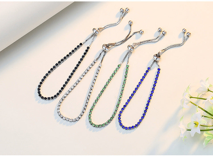 Rockyu テニスブレスレット レディース CZダイヤ ステンレス製 アレルギー対応