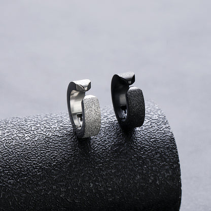 Rockyu ピアス メンズ レディース チタン フープ リング フェイク イヤリング 金属アレルギー対応