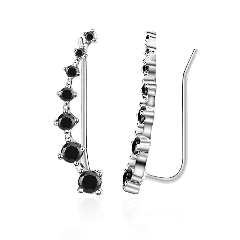 Rockyu スタークリップピアス レディース｜S925＆キュービックジルコニアの7連星イヤーカフ