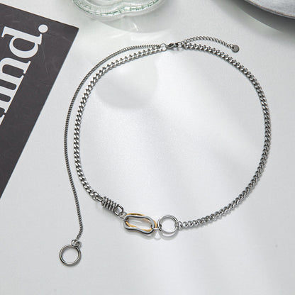 Rockyu ネックレス レディース シルバー チェーン スプリングデザイン ロック風 ヒップホップ おしゃれ アクセサリー