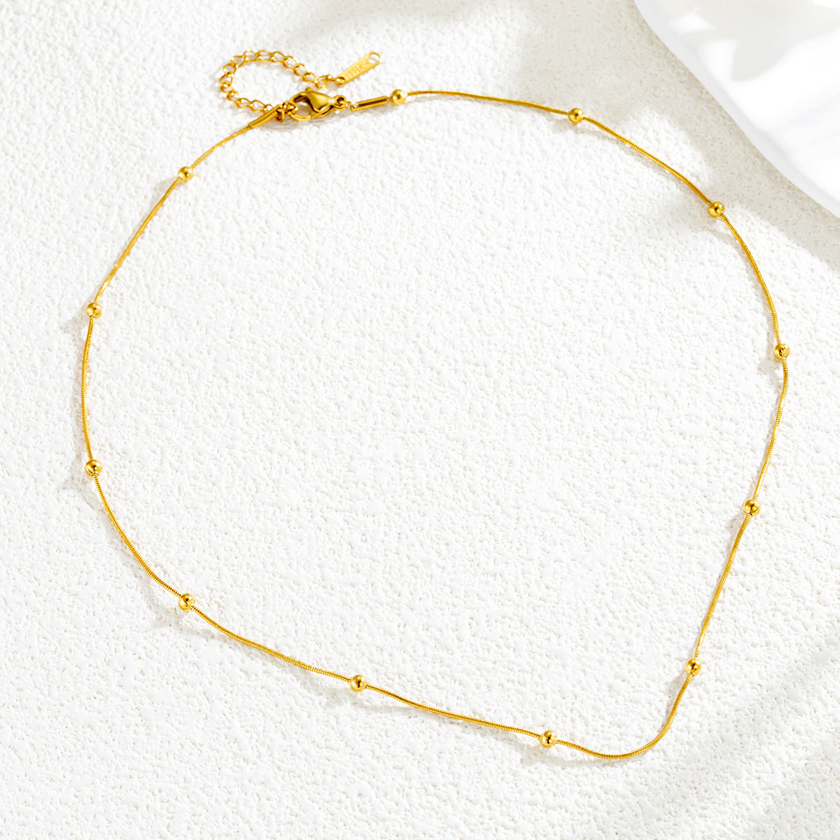 Rockyu ネックレス レディース 細め チェーン ピンクゴールド ステンレス シンプル おしゃれ