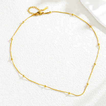 Rockyu ネックレス レディース 細め チェーン ピンクゴールド ステンレス シンプル おしゃれ