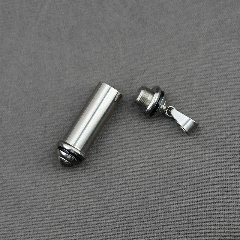 Rockyu ネックレス メンズ メモリアル 遺骨入れ ステンレス ゴールド＆シルバー お守りペンダント