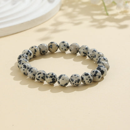 Rockyu ブレスレット レディース 天然石 ビーズブレスレット 瑪瑙 オニキス アンティーク風