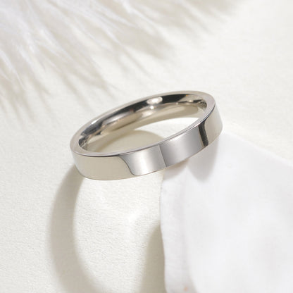 Rockyu 指輪 ステンレス製 2mm 4mmリング レディース メンズ ブラック ゴールド シルバー ピンクゴールド 鏡面仕上げ