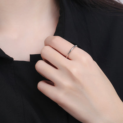 Rockyu メッセージ刻印リング シルバー925 レディース メンズ フリーサイズ 指輪