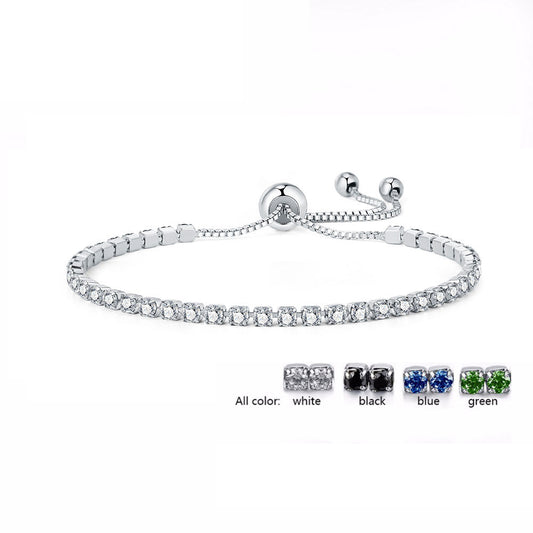 Rockyu テニスブレスレット レディース CZダイヤ ステンレス製 アレルギー対応