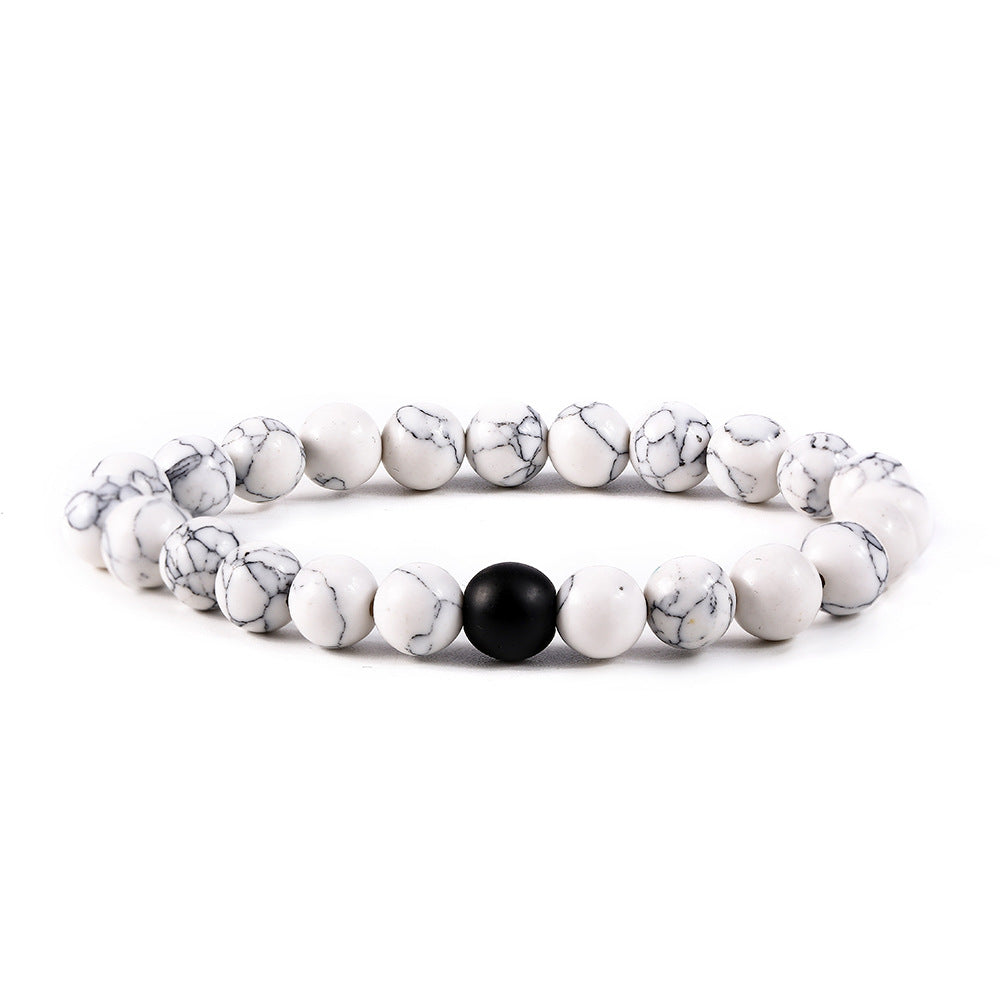 Rockyu ブレスレット メンズ レディース 天然石 数珠チェーン ステンレス アレルギー対応