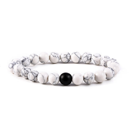 Rockyu ブレスレット メンズ レディース 天然石 数珠チェーン ステンレス アレルギー対応