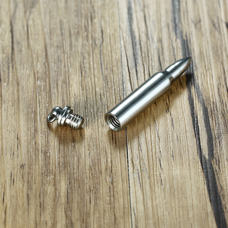 Rockyu 弾丸ペンダントネックレス メンズ ステンレス製 ヒップホップスタイル 5色展開