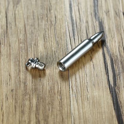 Rockyu 弾丸ペンダントネックレス メンズ ステンレス製 ヒップホップスタイル 5色展開