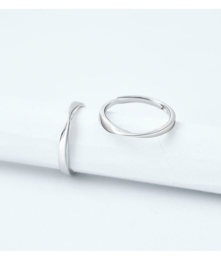 Rockyu シンプルクロスデザイン リング レディース ピンクゴールド＆シルバー 18Kメッキ フリーサイズ