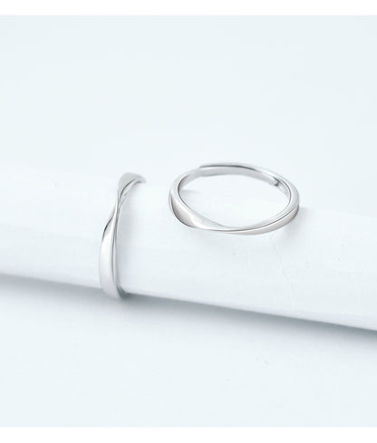 Rockyu シンプルクロスデザイン リング レディース ピンクゴールド＆シルバー 18Kメッキ フリーサイズ