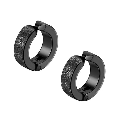 Rockyu ピアス メンズ レディース チタン フープ リング フェイク イヤリング 金属アレルギー対応