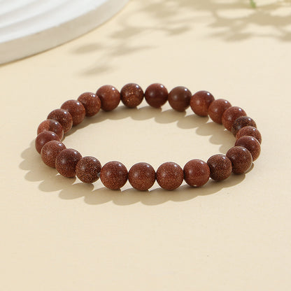 Rockyu ブレスレット レディース 天然石 ビーズブレスレット 瑪瑙 オニキス アンティーク風