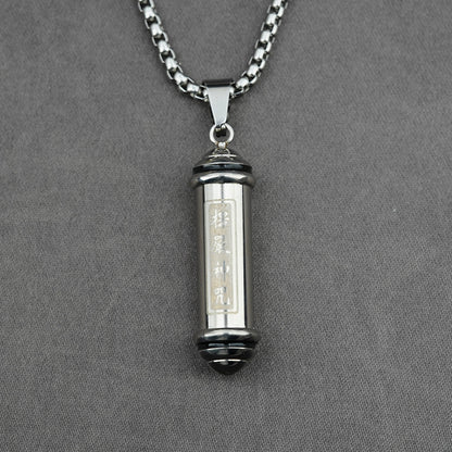 Rockyu ネックレス メンズ メモリアル 遺骨入れ ステンレス ゴールド＆シルバー お守りペンダント