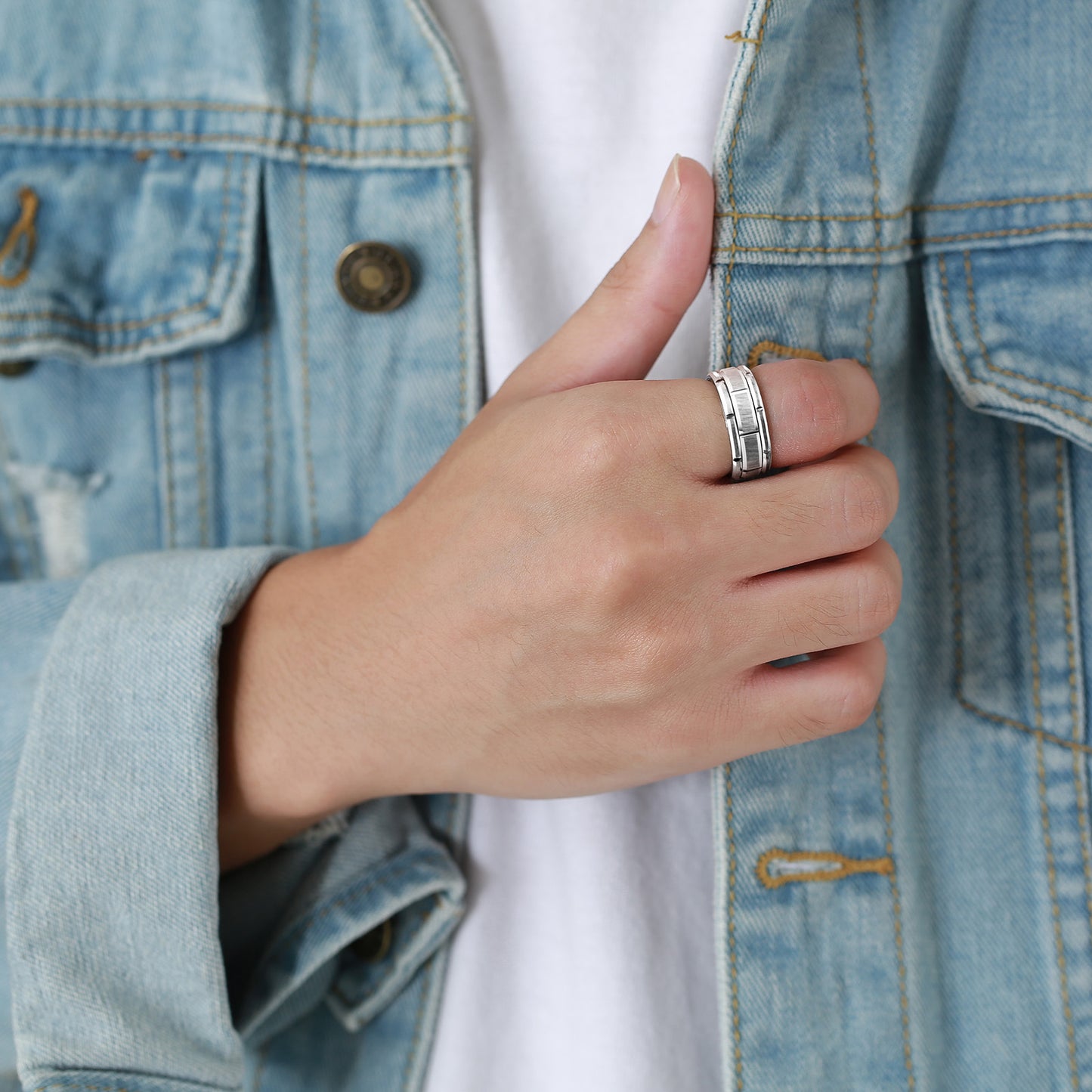 Rockyu タングステンカーバイド リング メンズ｜多面カット 艶消し加工 ゴールド シルバー ブラック