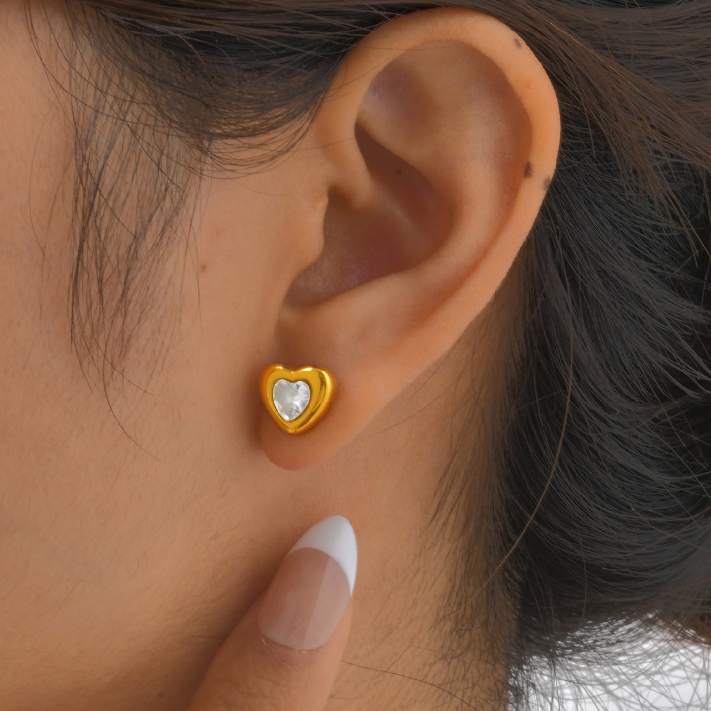 Rockyu レディース ネックレス グリーン ハートペンダント ステンレス鋼 金属アレルギー対応 一粒ジルコニア 記念日 プレゼント