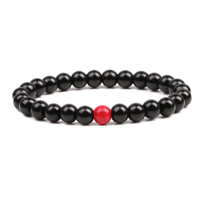 Rockyu ブレスレット メンズ レディース 天然石 数珠チェーン ステンレス アレルギー対応