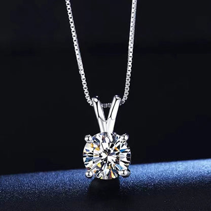 Rockyu ネックレス レディース ペンダント シルバー925 ジルコニア 一粒 純銀製