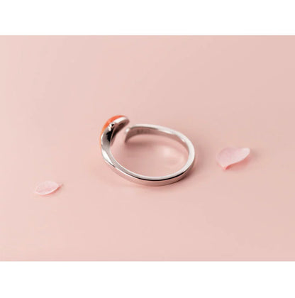 Rockyu 錦鯉モチーフリング 幸運を呼ぶ開口デザイン S925シルバー指輪