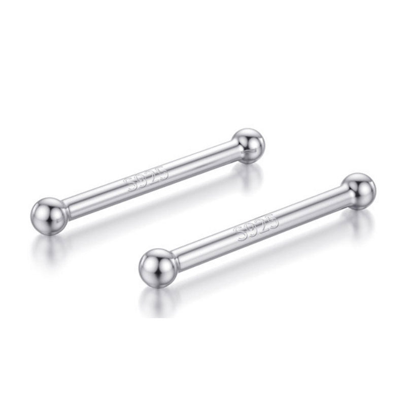 Rockyu シルバー925 ピアス レディース ジルコニア 五角形 リング 鏡面処理 金属アレルギー対応