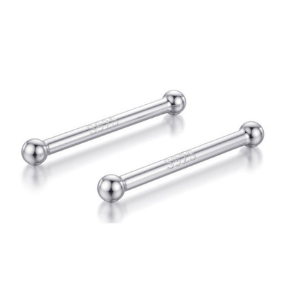 Rockyu シルバー925 ピアス レディース ジルコニア 五角形 リング 鏡面処理 金属アレルギー対応