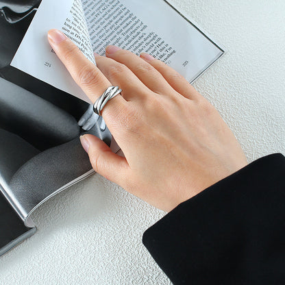 Rockyu トリニティリング 指輪 レディース メンズ 2連/3連/4連 ステンレススチール 幅2mm/3mm 金属アレルギー対応