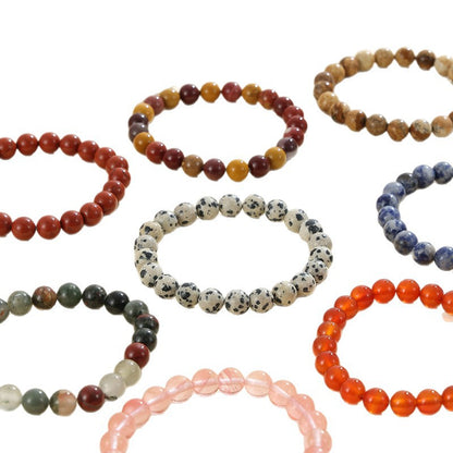 Rockyu ブレスレット レディース 天然石 ビーズブレスレット 瑪瑙 オニキス アンティーク風