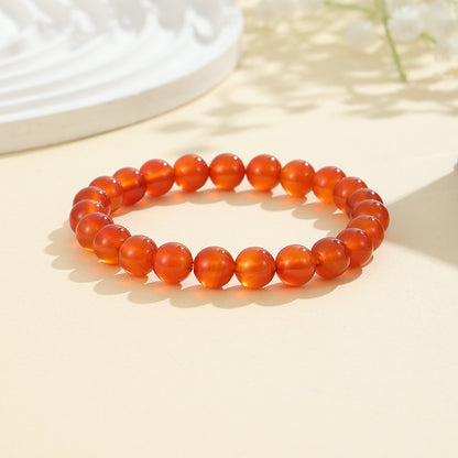 Rockyu ブレスレット レディース 天然石 ビーズブレスレット 瑪瑙 オニキス アンティーク風