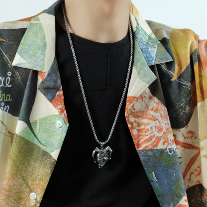 Rockyu メンズ ネックレス ユニークデザイン ステンレス鋼 個性派ペンダント コレクション