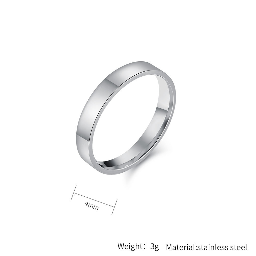 Rockyu ステンレスリング レディース＆メンズ兼用 シンプル鏡面仕上げ 2〜10mm 幅広サイズ展開