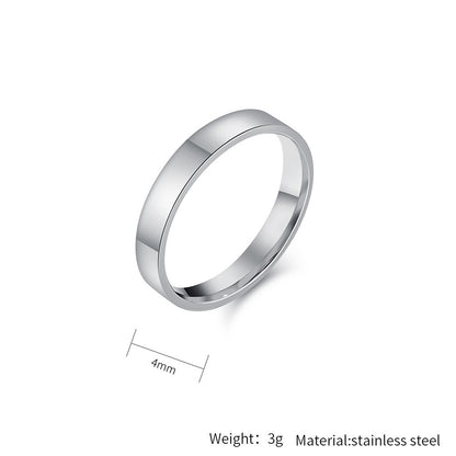 Rockyu ステンレスリング レディース＆メンズ兼用 シンプル鏡面仕上げ 2〜10mm 幅広サイズ展開
