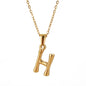 Rockyu ネックレス レディース ゴールド 18金 女性用 アルファベット ペンダント イニシャルネックレス 細い 鎖骨チェーン 恋人 記念 ファッションアクセサリー