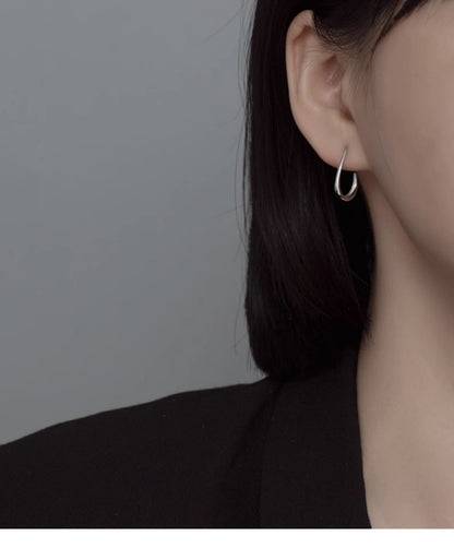 Rockyu ピアス レディース 雫型 シンプル K18コーティング 金属アレルギー対応