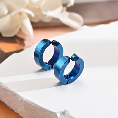 Rockyu フェイクピアス メンズ レディース フープ イヤーカフ ノンホール 黒 青 金 シルバー アレルギー対応