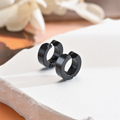 Rockyu フェイクピアス メンズ レディース フープ イヤーカフ ノンホール 黒 青 金 シルバー アレルギー対応