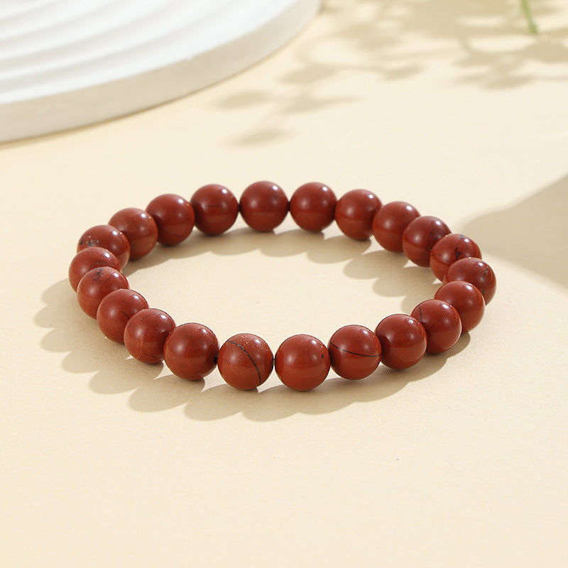 Rockyu ブレスレット レディース 天然石 ビーズブレスレット 瑪瑙 オニキス アンティーク風