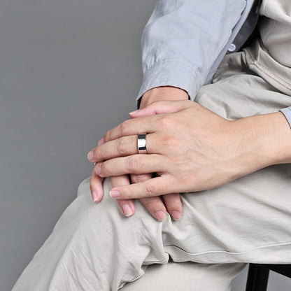 Rockyu ステンレスリング レディース＆メンズ兼用 シンプル鏡面仕上げ 2〜10mm 幅広サイズ展開