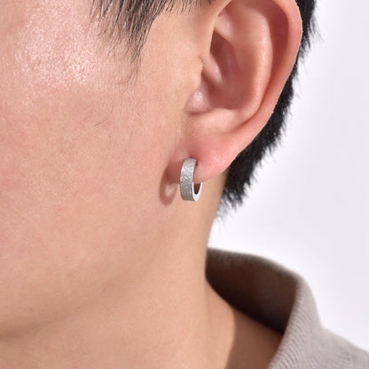 Rockyu ピアス メンズ レディース チタン フープ リング フェイク イヤリング 金属アレルギー対応