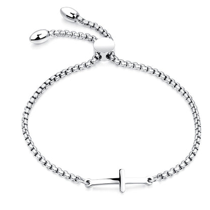 クロススライダーブレスレット｜ステンレス製レディースジュエリー｜3カラー展開