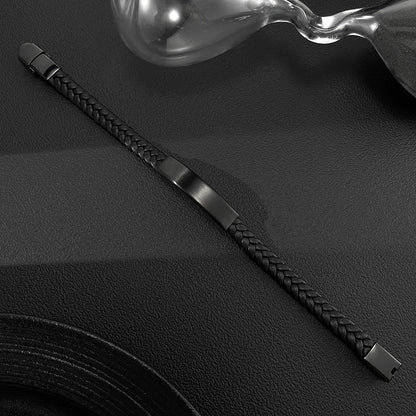 Rockyu ブレスレット メンズ バングル ステンレス レザーブレスレット ブラック 各種類ブレスレット チェーン アレルギー対応ブレスレット かっこいい ファッション アクセサリー