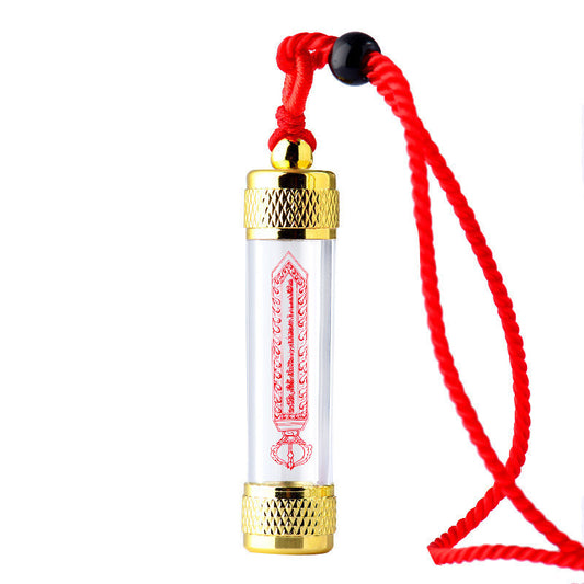 Rockyu メモリアルネックレス 遺骨入れ メンズ レディース ゴールド シルバー ガラス管 ペンダント アロマ対応