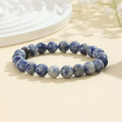 Rockyu ブレスレット レディース 天然石 ビーズブレスレット 瑪瑙 オニキス アンティーク風