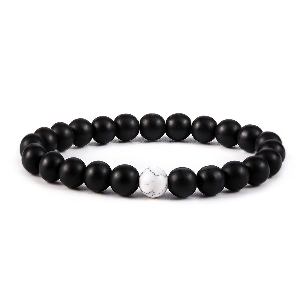 Rockyu ブレスレット メンズ レディース 天然石 数珠チェーン ステンレス アレルギー対応