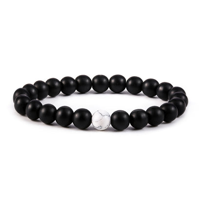 Rockyu ブレスレット メンズ レディース 天然石 数珠チェーン ステンレス アレルギー対応