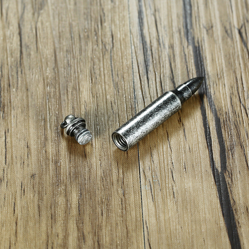 Rockyu 弾丸ペンダントネックレス メンズ ステンレス製 ヒップホップスタイル 5色展開