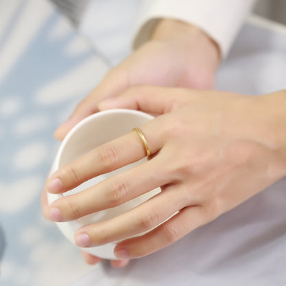 Rockyu 指輪 タングステン ゴールド 平打ちリング 幅2mm 4mm 6mm 8mm メンズ レディース対応